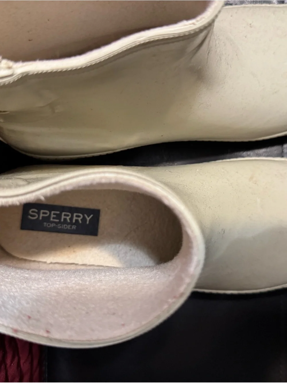 Sperry Cream Women's Winter Rain Boots